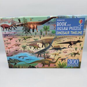 Usborne Book & Jigsaw Puzzle: Dinosaur Timeline 300 pieces Complete